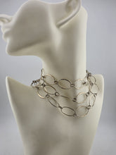 Robert Lee Morris RLM Studio Sterling Silver Oval Chain Link Necklace 36" Long.