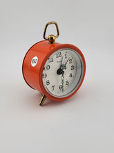 Rare Vintage West Germany Forestville Orange Windup Alarm Clock. Working.