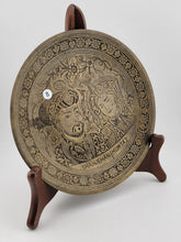 Rare 19th C One Of Kind Antique Shah Jehan Mumtaz Hand Engraved Brass Plate.