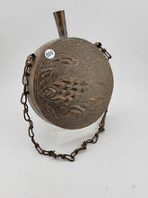 ANTIQUE OTTOMAN/ MOROCCAN ISLAMIC ORIENTAL ORNATE BRASS GUN POWDER FLASK BOTTLE