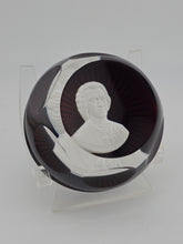 Vintage 1976 Baccarat Glass Sulphide Paperweight JEAN-JACQUES ROUSSEAU. Signed.