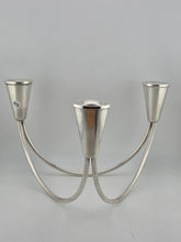DUCHIN CREATION STERLING SILVER 3 ARM TRIPLE CANDLE HOLDER MID CENTURY MODERN