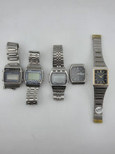 Rare Vtg Seiko Lot Of 5 Collector World Digital Timer Alarm Quartz Watches Read
