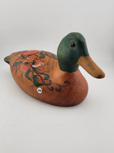 Vintage Wood Carved Country Hand Painted & Hand Carved Mallard Decoy Duck.