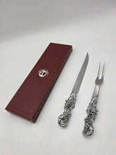 Vtg Arthur Court GRAPES Stainless Carving Knife set Grapevine Pattern 4-430 Box