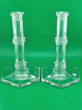Vintage Elegant Pair Of TIFFANY & CO Crystal Windham Candle Holders 8” Tall