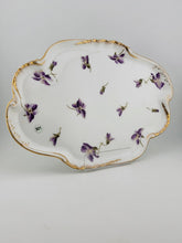 Vintage A. Klingenberg & C. Dwenger Coiffe ~Violet Limoges Serving Tray ca 1900