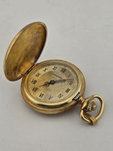 Vintage French Pocket Watch Nastrix 17J Antichoc Engraved Gold Filled Case 36mm
