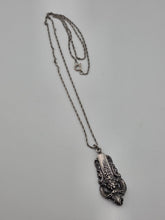 Vintage Sterling Silver Floral Scrollwork Flatware Handle Pendant Necklace 15.8g
