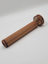 Vintage Wood Octagonal Kaleidoscope W 2 Spinning Discs & Dried Leaves.