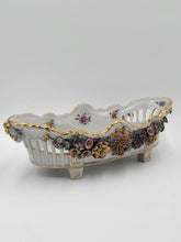 Antique 19th C Large Von Scheierholz German Porcelain Footed Center Bowl. Read.