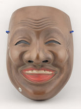 Rare Antique Collectible Japanese Wooden Ebisu Noh Mask Theater Kabuki Kyogen