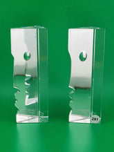 Pair Of Baccarat Crystal "Encounter" Sculpture. Robert Rigot France. VG Cond.