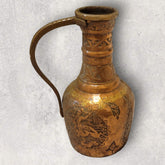 19th C Huge 18" Antique Indo Persian Qajar Islamic Copper Jug. Heavily Engraved.