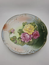 Antique RM Bavaria Hand Painted Roses Porcelain Plate Art Nouveau German C 1900.