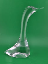 Vintage Mid Century Daum France Crystal Swan Duck Loon Bird Figurine Signed.