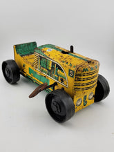 Antique Collectible Marx Yellow Green Keywind Tin Tractor No 5 Winds Up & Runs