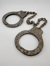 Antique WW2 Era Harvard Lock Company New York Leg Shackles Leg Irons Cuffs