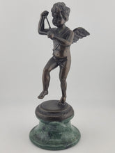Rare Antique Franz Iffland Art Deco Nouveau Bronze Cherub Statue On Marble Base