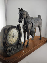 Antique Bronze Horse with Galter Electric Clock made in Chicago, USA. Untested