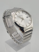 Bulova Mens Watch 96B015 Quartz Silver Dial Date Stainless Steel 38mm. New Batt.