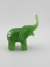 Vintage Original Green Jade Miniature Elephant Figurine. Missing One Tusk.