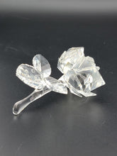Beautiful Vintage Swarovski Crystal Rose Figurine Retired Design Marked.