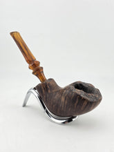 Rare Antique Freehand Acorn Big Block Briar Pipe Plateau Rim Bent Acrylic Stem