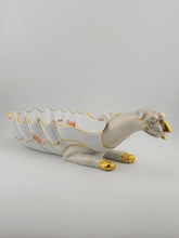 RARE HEREND HAND PAINTED DRAGON DISH #7760 - 11 1/4" LONG Signed By Vecsey Tamas