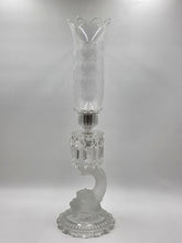 Rare Antique Beautiful Baccarat France Dolphin Form Candlestick Signed. 24 Inch.