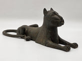 Vtg African Benin Bronze Leopard 15” Edo Kingdom Style Lost Wax Tribal Sculpture