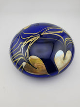 Vtg Eric Brakken Glasshouse Art Glass Oil Lamp 6" Abstrat Iridescent Signed 1987