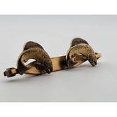 Vintage Brass Anson Double Fish Brass Chest Pin