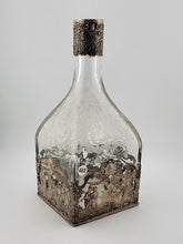 Rare 19th C German Hanau 800 Silver & Etched Crystal Stork & Sinsheimer Decanter