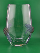 Gorgeous Vintage DAUM France Florilege 8 3/4" x 6 3/4" Heavy Crystal Vase 1980s