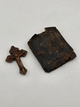 Rare Antique 1907 Pope Pius X Catholic PARDON INDULGENCE Crucifix w Leather Case