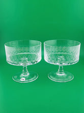 2 Rosenthal Crystal Champagne/ Sherbet glasses, Linie pattern. Minor Knicks.