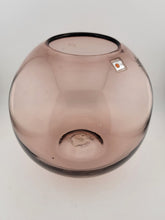 BLENKO Art Glass Round Ball Jar/Vase PURPLE AMETHYST FISH BOWL Style (Heavy)