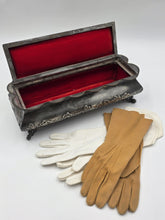 1890's Victorian Simpson Hall Miller Quadruple Plate Glove Box Velvet Lined Box