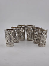Set Of 6 Vintage Elkmenc Sterling Silver Pierced Shot Cups Cordial Beakers