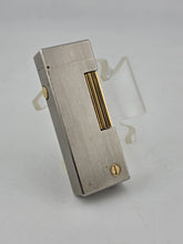 Rare Vintage Dunhill Coral Gas Lighter D Logo Silver Gold No Box Very Good Cond.