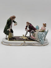 19th Century XL Sitcendorf German Hand Painted Porcelain & Lace Figural Grouping