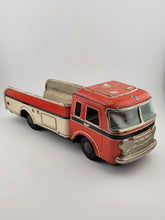 Vintage Yonezawa Tin Friction Barrel Truck 10.5inches Long - Untested.