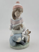 Hand Signed Lladro Friday's Child - Girl with 3 Cats - "Nina Viernes" #6020 1997