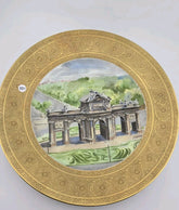 VINTAGE GERMAN LORENZ HUTSCHENREUTHER PORCELAIN 9.5" PLATES. 24k Gold Plated.