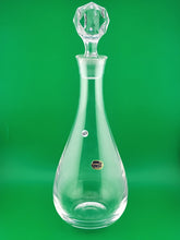 Vintage Bohemia Crystal Solid Heavy Decanter with Ball Stopper. Czech Republic.