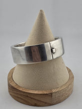 Vintage Mexican 1968 Modernist Sterling Silver Wide Hinged Cuff Bracelet 82.7g