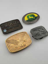 Lot Of 4 Vintage Collectible Belt Buckles. Remington, J. Deer, Makita, Eagle.