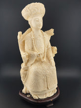 Collectible Antique Chinese Carved Resin Figurine Statue Empress Ivory Style.