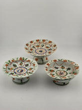 Set Of 3 Chinese 1800's Qing Dynasty Hand Painted Mandarin Rose Porcelain Dishes